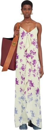 Jil Sander Kleedjes, Dames, Beige, S, Bloemenjurk