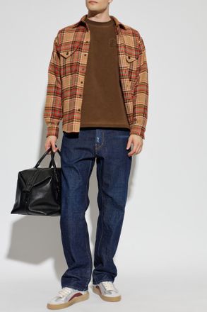 Dsquared2 T-shirt With Embossed Logo, Mens, Brown