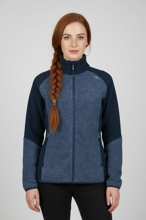 F.lli Campagnolo Strickfleecejacke CMP, Damen, Gr. 36, blau ink, Obermaterial: 85% Polyester, 15% Viskose, normal, Jacken Strickfleecejacke