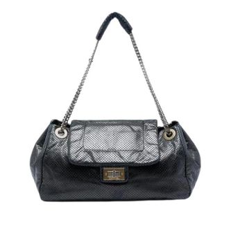 Chanel Pre-owned Vintage Perforated Shoulder Bag - Dames - Pre-owned - Zwart - Maat: ONE Size Leer