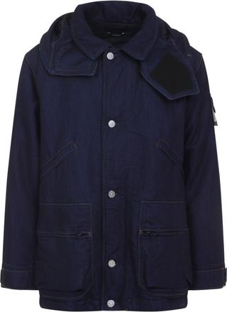 Stone Island Blue Hooded Jacket