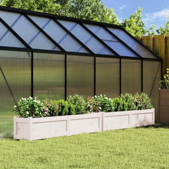 vidaXL Vidaxl - Jardineras De Exterior 2 Unidades Madera Maciza De Pino Blanco