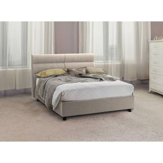 Dmora Cama Individual Brez, Desenfundable, Hecho En Italia, Gris Topo