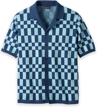 Paul Fredrick Cotton Button Front Camp Sweater