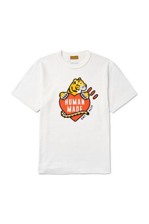 Human Made Logo-Print Slub Cotton-Jersey T-Shirt
