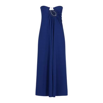 CHRISTOPHER ESBER Paisley Rok met Plooi - Dames - Maxi Rokken - Blauw - S - Polyester - Rokken