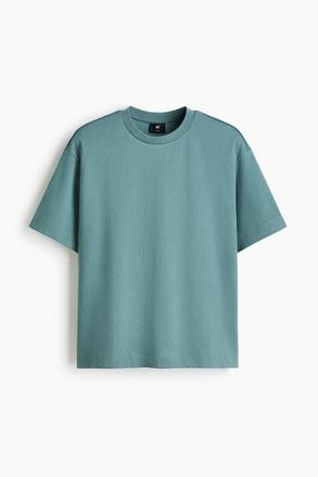 H&M Loose Fit Interlock T-shirt in Teal at Nordstrom, Size Xxx-Large
