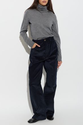 R&oacute;he Corduroy Trousers, Womens, Navy Blue