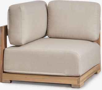 Sklum M&oacute;dulo Esquinero Rinconera Para Sof&aacute; Modular De Jard&iacute;n En Madera De Acacia Brivori Sklum