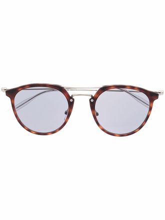 Montblanc MB0204S bril met rond montuur - Bruin