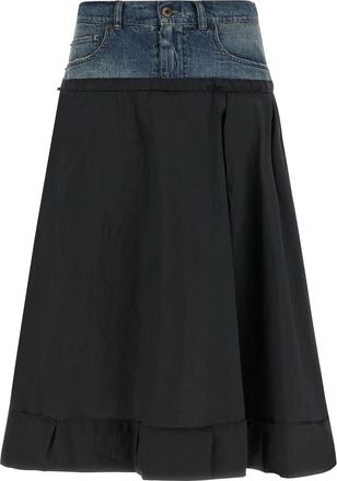 Maison Margiela Multicolor Denim Insert Skirt