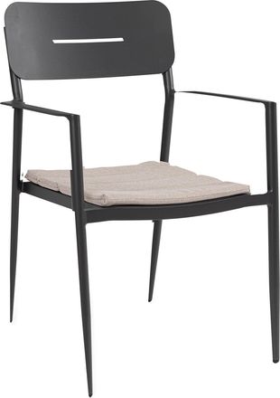 BIZZOTTO Hochwertiger Outdoor Stuhl Nebula mit Armlehnen - Anthrazit