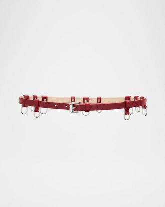Isabel Marant Chelsea Skinny Leather Belt with D-Rings