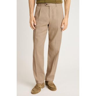 Bonobos Coastal Linen Blend Pants in Khaki at Nordstrom, Size 32 X 34