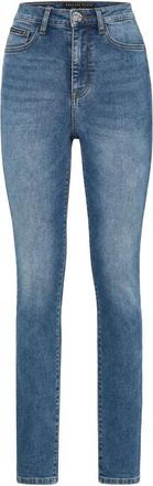 Philipp Plein High Waist Jegging - Dames - Skinny Jeans - Blauw - W26 - Katoen - Jeans