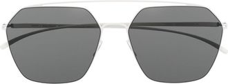 Mykita Tilla geometric-frame sunglasses - women - Metal - 60 - White
