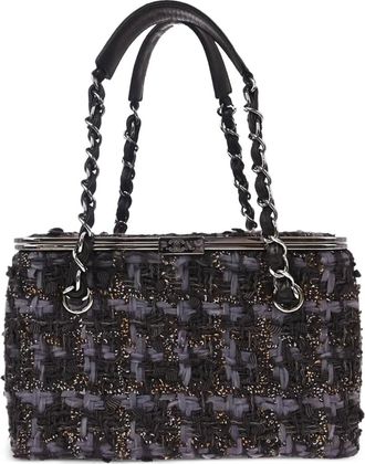 Chanel Borsa tote Tweed Vanity 2006 - Viola
