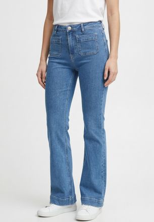 Only Bootcut-Jeans ONLY ONLMADISON HW POCKET FLARED DNM GEN540, Damen, Gr. 25, L&auml;nge 32, light blau denim, Denim/Jeans, Obermaterial: 90% Baumwolle, 8% Pol