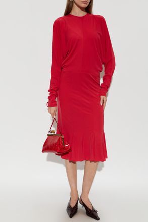 Jacquemus Losange Long-sleeved Dress, Womens, Red
