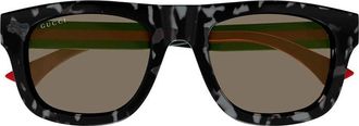 Gucci GG1991S002 Square Full Rim Sunglasses - Black