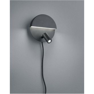Trio Aplique De Pared Moderno Mario Black De Doble Emisi&oacute;n Con Foco Ajustable Lighting
