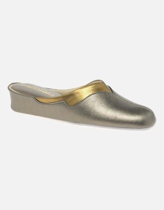Relax Slippers Womens Messina Ladies Slipper - Gold - Size: 5