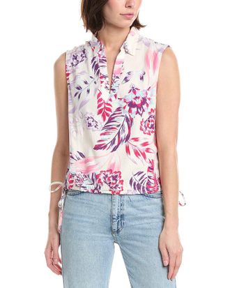 NVLT Nvlt Bottom Tie Linen-Blend Top