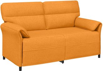vidaXL Sof&aacute; De 2 Plazas 2 Plaza Amarillo Oscuro 158 X 83 X 95 Cm Tela Vidaxl