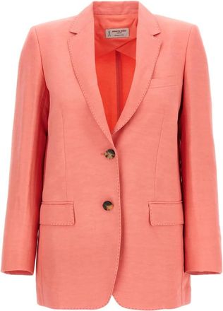 Alberto Biani America Blazer - Dames - Blazers - Roze - L - Leer - Jassen