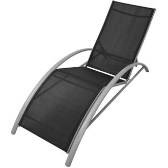 vidaXL Vidaxl - Lettino Prendisole in Alluminio Nero