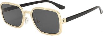 Generic Mens Outdoor Commuter Sunglasses Vacation Womens Sports Sun Glasses(Gold)