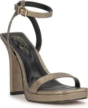 Jessica Simpson Adonia Ankle Strap Platform Sandal in Bronze Gllzll at Nordstrom Rack, Size 7.5