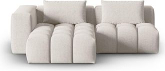 CXL by Christian Lacroix Sofá esquinero modular izquierdo 3 plazas de tejido estructural beige