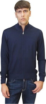 Barba Fullzip Cardigan - Heren - Vesten - Blauw - 2XL - Truien & Vesten