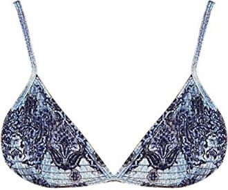 Somedays Lovin Women Open Eyes Ruched Bikini Top In Blue