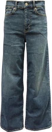 Frame Denim Slim Palazzo High-Waisted Flared Jeans - Dames - Loose Fit Jeans - Blauw - W25 - Katoen - Jeans