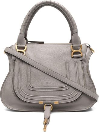 Chlo&eacute; Marcie leather tote-bag - women - Calf Leather/Linen/Flax - OS - Grey