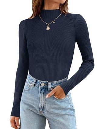 Pull Col Roulé Zeagoo Femme - Tricot Fin Doux - Automne Hiver