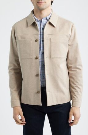 Johnston & Murphy XC Flex Pinnacle Shirt Jacket in Tan Twill at Nordstrom, Size Xx-Large