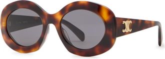 Celine Eyewear Oval-frame Womens Designer Sunglasses - Havana - Brown Havana - One Size