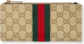 Gucci Lange portemonnee met Web - Dames - Accessoires - Beige - Maat: ONE Size Taf
