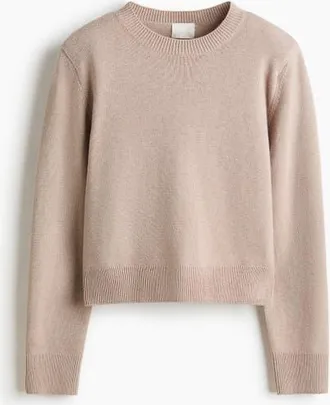 H&M Shoulder-pad Jumper in Light Taupe at Nordstrom, Size Xx-Large