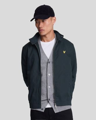 Lyle & Scott Mens Harrington Jacket - Navy Cotton - Size X-Small