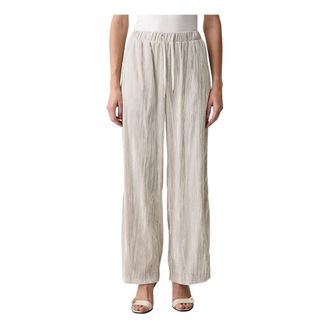 Liu Jo Wijde broek - Dames - Broeken - Grijs - Maat: XS Velours