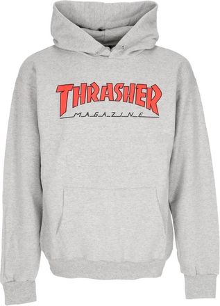 Thrasher Hoodie Light Steel/Rood - Heren - Hoodies - Grijs - L - Katoen - Hoodies & sweatvesten