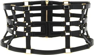 Elisabetta Franchi Cut-out Riem - Dames - Riemen - Zwart - M - Accessoires