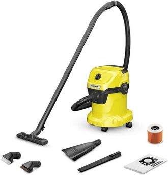 Karcher K&auml;rcher Aspirador Wd 3 V-15/4/20 Amarillo Negro Gris 1000 W
