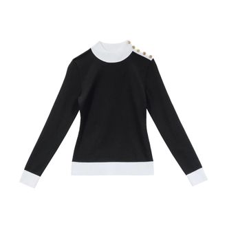 Karl Lagerfeld Donna, Maglie, Nero, L, new