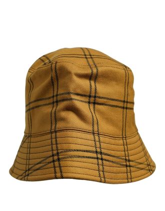Dolce & Gabbana HAT10031 Check-Pattern Cotton Bucket Hat - Yellow