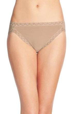 Natori Bliss Cotton French Cut Briefs in Cafe at Nordstrom, Size X-Large